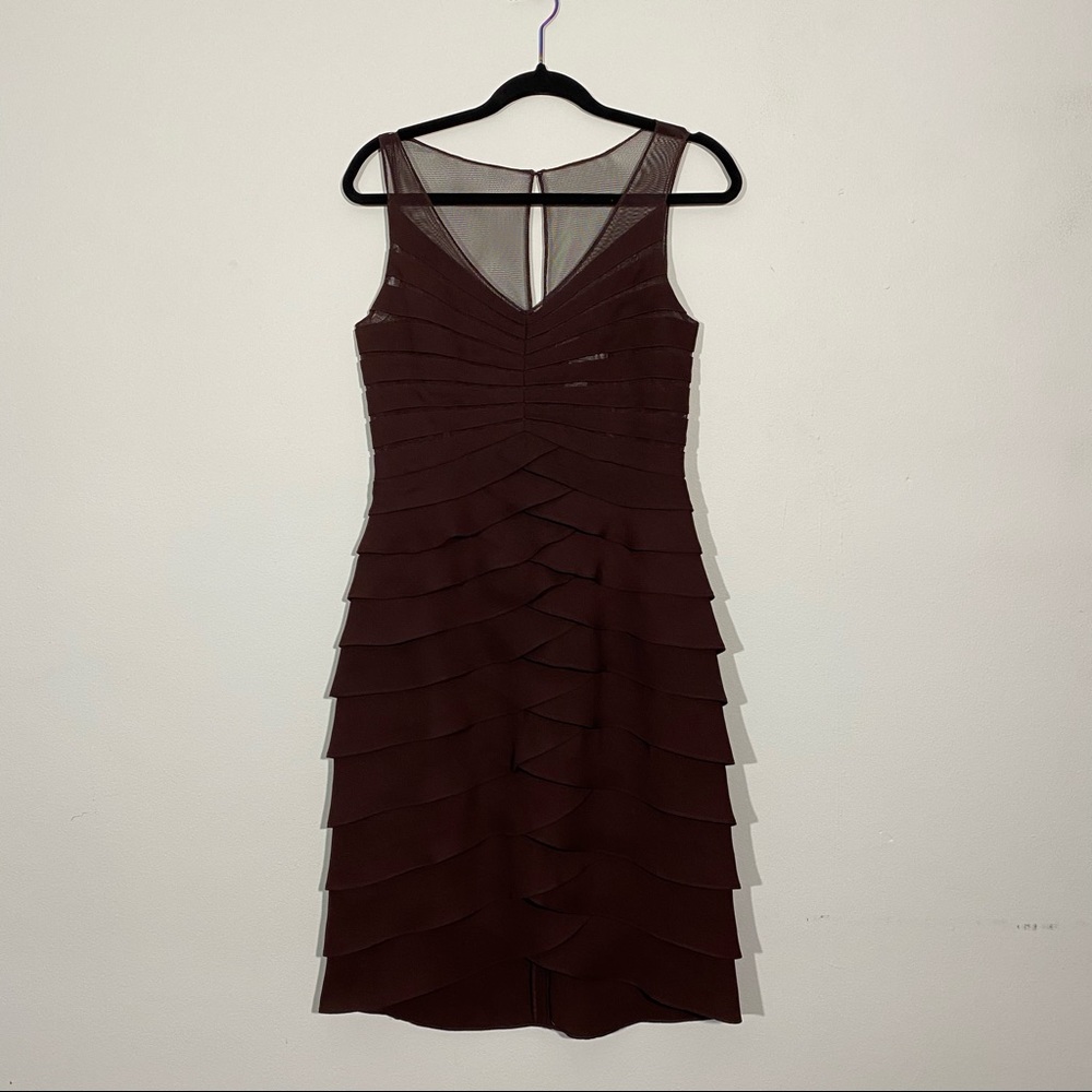 Eliza J New York Brown Ruffle Dress